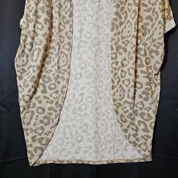 Pink Lily Women's Leopard Print Cardigan Open Front Dolman Super Soft USA M - Picture 4 of 7